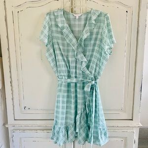*NWOT* Lauren Conrad Green Checkered Patterned Dress